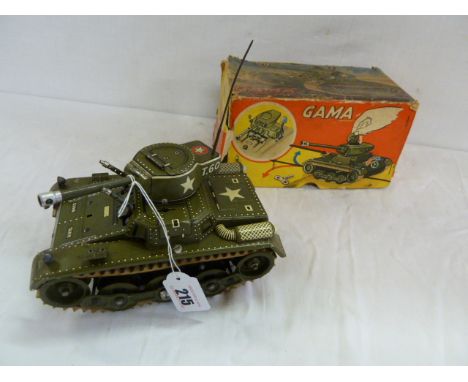 Gama tin plate clockwork tank West Germany