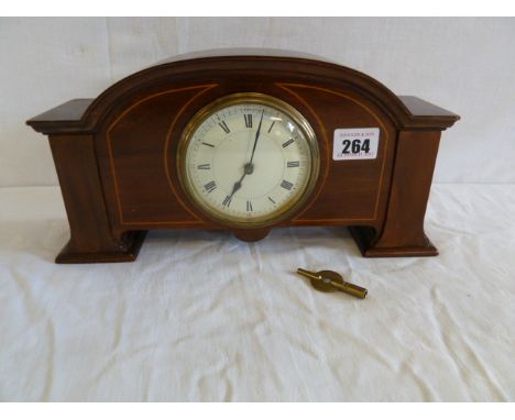 Edwardian inlaid mahogany mantel clock 