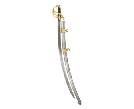 A FINE FRENCH FIRST EMPIRE SENIOR CAVALRY OFICER'S SABRE, CIRCA 1810 with deluxe curved blade double-edged towards the hilt, 