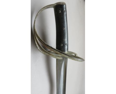 AN 1853 PATTERN CAVALRY TROOPER'S SWORD of regulation type, the blade stamped 'WD', with Government ownership broad arrow on 