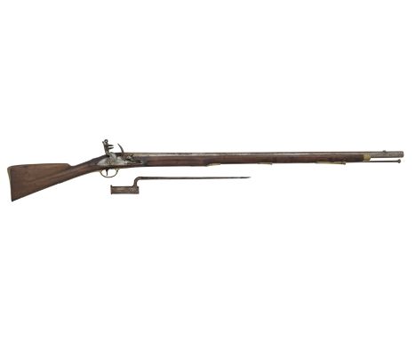 A .750 CALIBRE FLINTLOCK MUSKET FOR THE EAST INDIA COMPANY BY TWIGG, THE LOCK DATED 1780 with tapering sighted barrel struck 