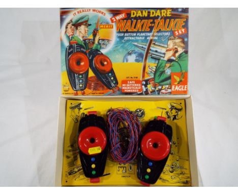 Dan Dare, Eagle - a Dan Dare 2 way Walkie Talkie boxed set by Merit, push button planetary selectors, retractable aerial, # 3