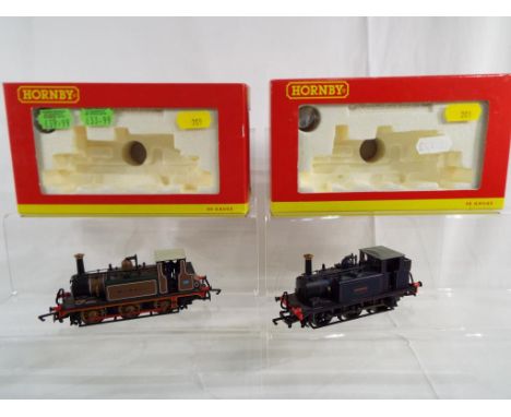 Hornby - two OO gauge 0-6-0T tank locomotives, K & ESR Terrier 'Bodiam' R2216 and LBSC Terrier 'Waddon', exc+ to near mint in