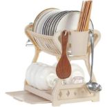 Multifunction Tableware Storage Racks - Khaki RRP £32.99 L31b
