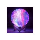 Colour Changing Moon Lamps With Wooden Stand L29a