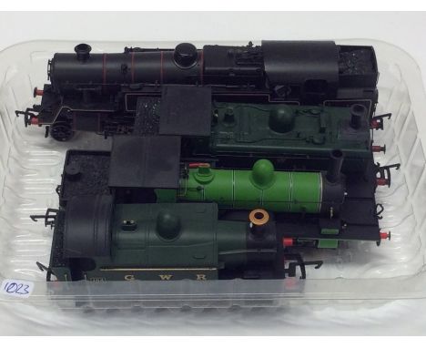 An '00' gauge Hornby GWR engine together with three others. Est. £30 - £40.