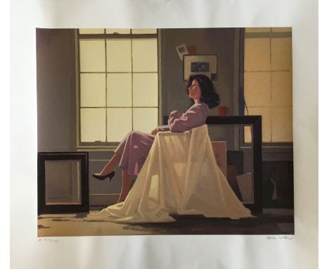 JACK VETTRIANO (Scottish, b 1951): A large unframed signed artist's proof of 'Winter, Light and Lavender'. Signed in pencil t