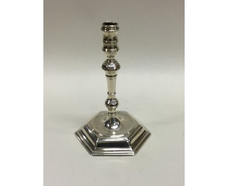 A good Georgian silver taper stick of hexagonal form. London 1745. Approx. 120 grams. Est. £500 - £800.