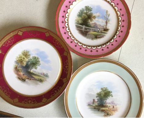 A group of Minton and other decorative plates. Est. £10 - £20.