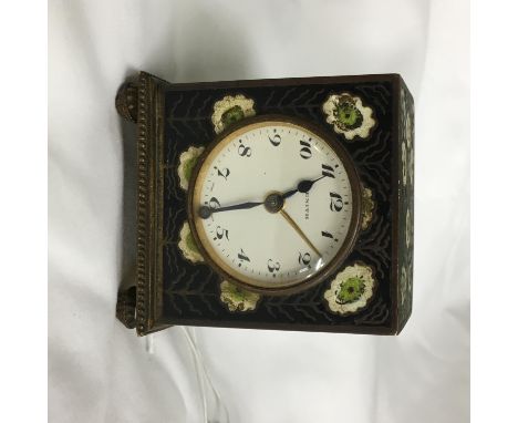 ZENITH MINIATURE CLOISSONNE CASED TRAVELLING ALARM CLOCK