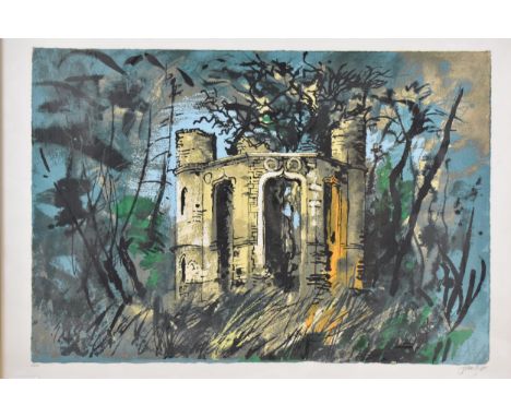 John Piper (1903-1992) Dinton Folly, limited edition lithograph, signed and numbered 25/100 in pencil, with blind stamp lower