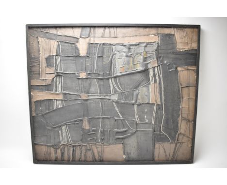 Cecily Sash, South African Artist (1924-2019), abstract, mixed media on hard board, signed and dated, '62 top right, A/F, 74 
