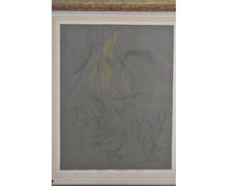 Graham Sutherland (1903-1980) Palm Tree and Cactus, pencil and chalk, 33 x 25cm, Provenance: an original receipt from Roland,