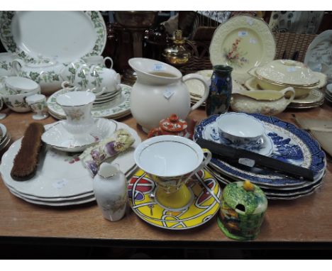 A selection of ceramics including Spode jug