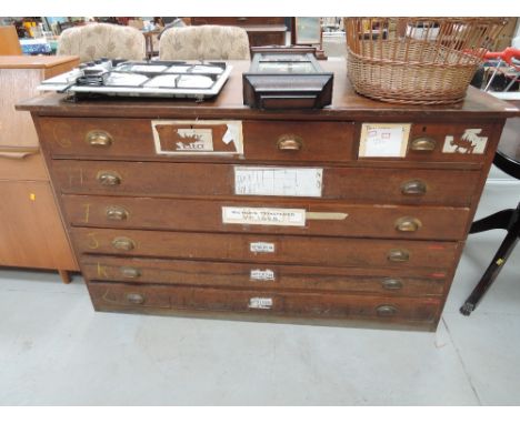 A vintage plan chest