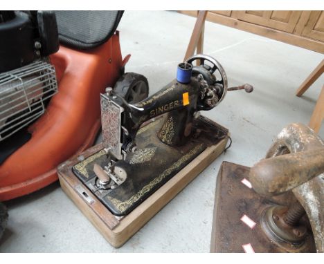 A vintage Singer sewing machine