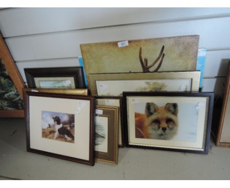 A selection of vintage wildlife theme prints and pictures