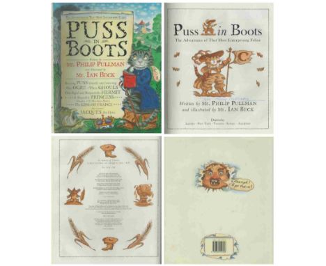 Mr Philip Pullman signed hardback book titled Puss in Boots, or the Ogre, the Ghouls Published: 2000-01-01 Edition: First Edi