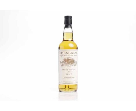 SPRINGBANK H.M.S. CAMPBELTOWN
Campbeltown Single Malt Scotch Whisky. A private bottling for the eponymous ship. NCF. 70cl, 46