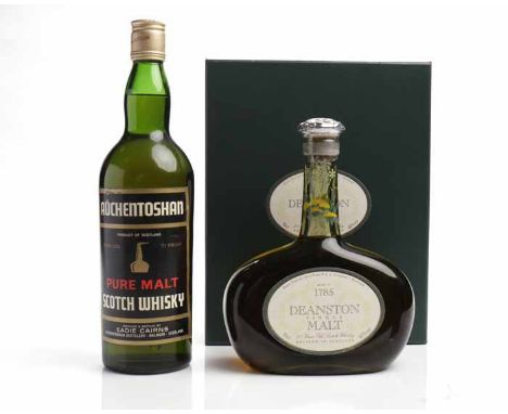 DEANSTON 25 YEARS OLD
Single Malt Scotch Whisky. 70cl, 40% volume, in presentation box. 
AUCHENTOSHAN - EADIE CAIRNS BOTTLING