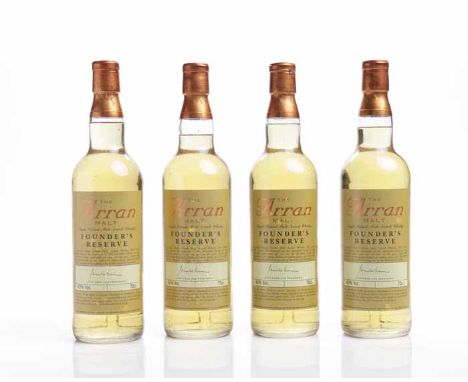 THE ARRAN MALT FOUNDER'S RESERVE (4)
Island Single Malt Scotch Whisky. 70cl, 43% volume. 
4 bottles. 