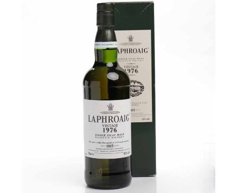 LAPHROAIG 1976
Islay Single Malt Scotch Whisky. Limited bottling. Distilled and bottled in Scotland by D. Johnston & Co., (La