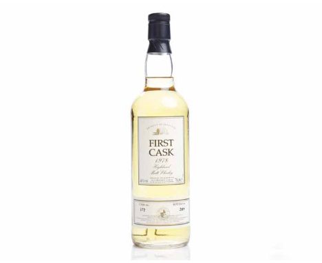 GLENTURRET 1978 FIRST CASK 21 YEARS OLD
Highland Single Malt Scotch Whisky. Distilled 30th March 1978. Cask No. 372, bottle N
