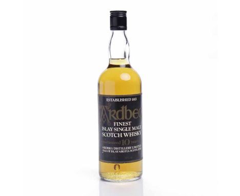 ARDBEG GUARANTEED 10 YEARS OLD
Islay Single Malt Scotch Whisky. 75cl, 40% volume, in clear glass bottle.  CONDITION REPORT: S
