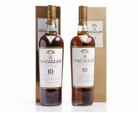 MACALLAN 10 YEARS OLD (2)
Highland Single Malt Scotch Whisky. Exclusively matured in selected sherry oak casks from Jerez, Sp