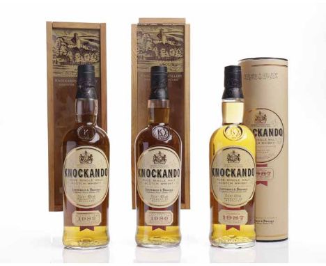 KNOCKANDO 1980
Single Malt Scotch Whisky. Distilled and bottled in Scotland by Justerini & Brooks, London. Bottled in 1995. 7