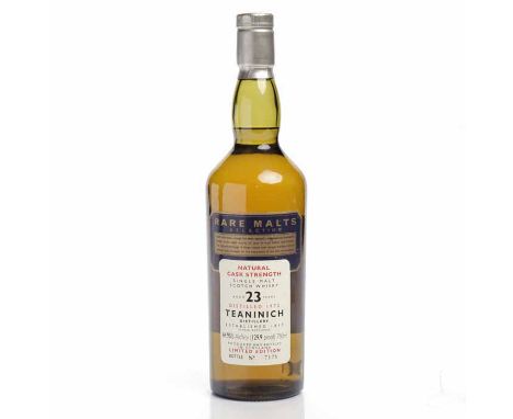 TEANINICH 1972 RARE MALTS AGED 23 YEARS
Single Malt Scotch Whisky. Limited edition, bottle No. 7178. 750ml, 64.95% volume. 