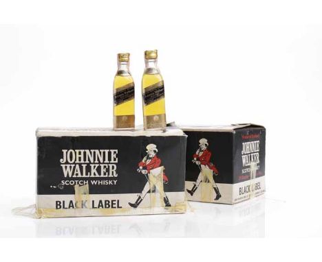 JOHNNIE WALKER BLACK LABEL MINIATURES - TWO BOXES
Blended Scotch Whisky. Imported by Canada Dry Corporation New York. 1/10th 