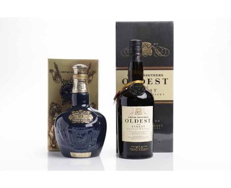 CHIVAS REGAL ROYAL SALUTE 21 YEAR OLD
Blended Scotch Whisky in blue ceramic flagon. 70cl/700ml, 40° G.L./40% volume, with pou
