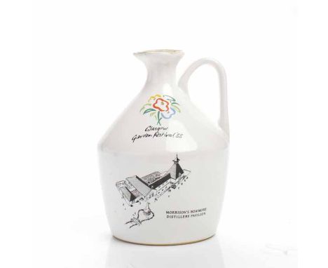 BOWMORE 15 YEARS OLD - GLASGOW GARDEN FESTIVAL '88 FLAGON
Islay Single Malt Scotch Whisky. 75cl, 40% volume, in white ceramic