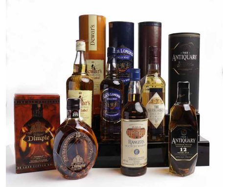 INVERGORDON AGED 10 YEARS
Highland Single Grain Scotch Whisky. 70cl, 40% volume, in tube. 
RANGERS SCOTCH WHISKY
Blended Scot