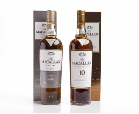MACALLAN FINE OAK 10 YEARS OLD
Highland Single Malt Scotch Whisky. Distilled and bottled by The Macallan Distillers Ltd., Cra