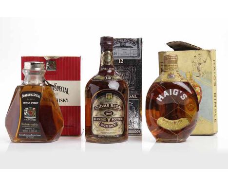 SOMETHING SPECIAL 
Blended Scotch Whisky. Distilled, blended and bottled in Scotland by Hill Thomson & Co. Ltd., Edinburgh. F