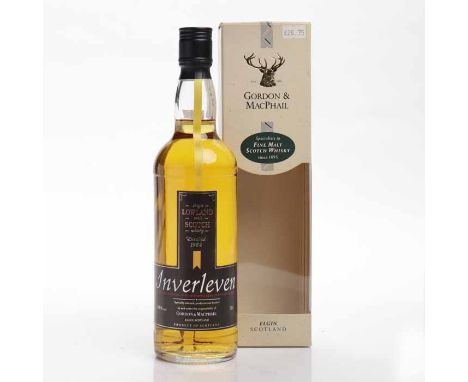 INVERLEVEN 1984
Lowland Single Malt Scotch Whisky. Proprietors: Hiram Walker & Sons (Scotland) plc. Selected, produced and bo