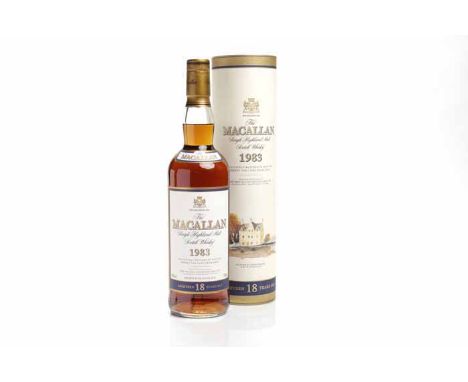 MACALLAN 1983 18 YEARS OLD
Highland Single Malt Scotch Whisky. Distilled and bottled by The Macallan Distillers Ltd., Easter 