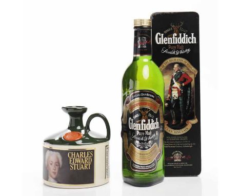 GLENFIDDICH 'CHARLES EDWARD STUART' CROCK
Single Malt Scotch Whisky. 750ml, 43% volume, in ceramic decanter. 
GLENFIDDICH SPE
