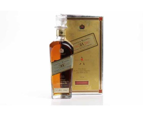 JOHNNIE WALKER 21 YEAR OLD
Finest Blended Scotch Whisky. Bottle No. D26627. Labelled for he Asian market. 70cl, 43% volume. I