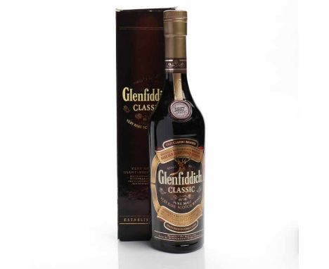 GLENFIDDICH CLASSIC
Single Malt Scotch Whisky. 70cl, 43% volume, in carton. 