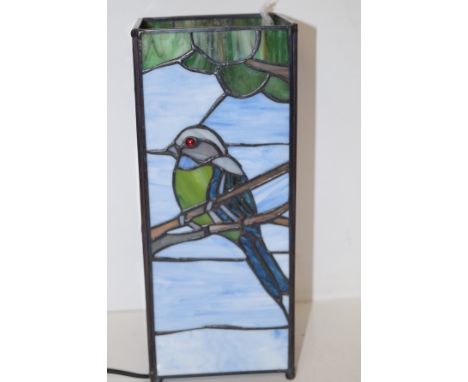 Tiffany 'Bird' Style Lamp. Height 28cm