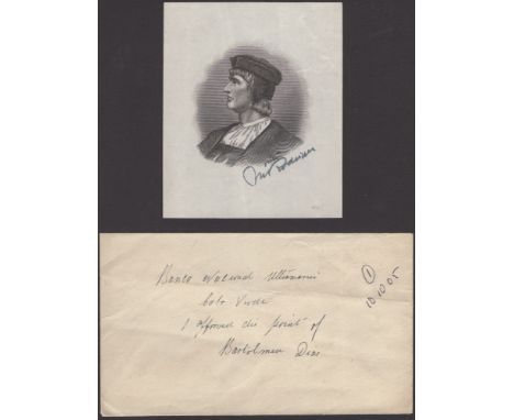 Banco Nacional Ultramarino, Cape Verde, an engraved portrait of Bartholomeu Dias, as used on the 1945 series, hand signed for