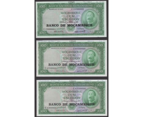 Banco de Mocambique, a remarkable full range of specimens and proofs for the overprinted 100 Escudos of 27 March 1961 (1978),