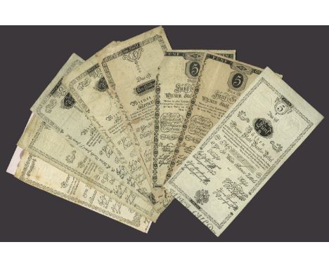 Wiener Stadt Banco, Austria, 1, 2 (2), 5 (2), 10 Gulden, 1800, also 5 Gulden 1806 (2), manuscript serial numbers, also Nation