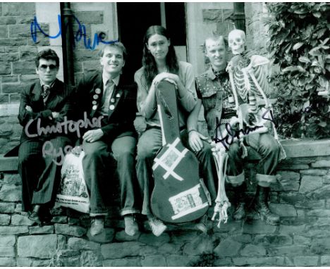 The Young Ones, a 10x8 b/w photo signed by Adrian Edmondson who played Vyvyan, Nigel Planer as Neil and Christopher Ryan as M