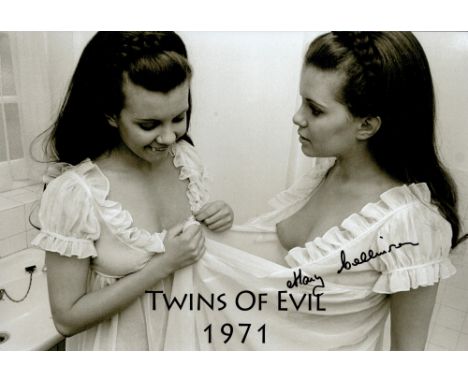 Actor Mary Collinson signed Twins of Evil 1971 black and white photo. Mary Collinson, 22 July 1952 - 23 November 2021, was a 