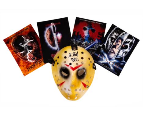 Kane Hodder Friday 13th hand signed Jason Voorhees mask. Hand Signed by Kane Hodder, who played Jason Voorhees in 4 of the Fr