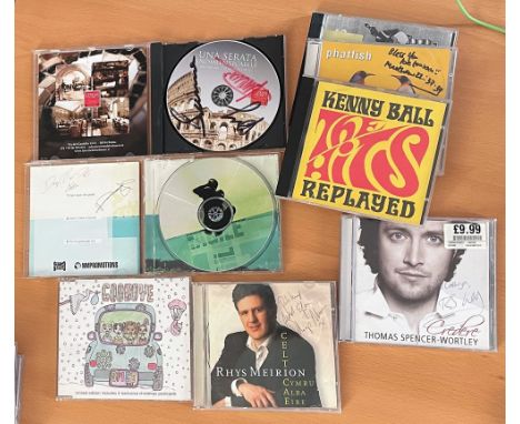 Music collection of signed CD sleeves complete with discs, 12 in total. Titles Include Spice Girls; Goodbye, signed by Mel B,